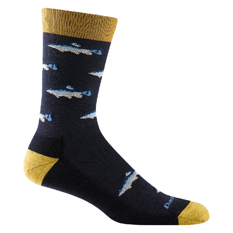 Thin gym socks-Men's SPEY FLY CREW LIGHTWEIGHT WITH CUSHION