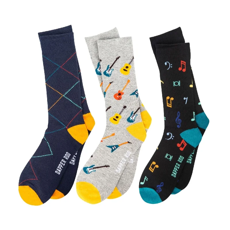 Lightweight crew socks-Music Socks Gift Set