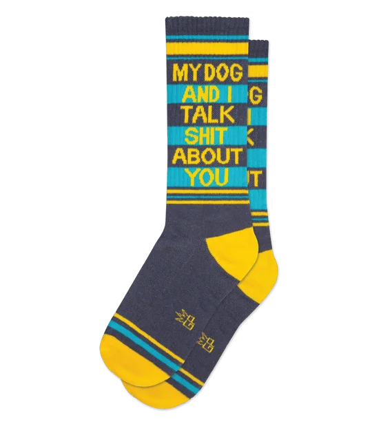 Organic thermal socks-My Dog and I Talk About You Socks from Gumball Poodle