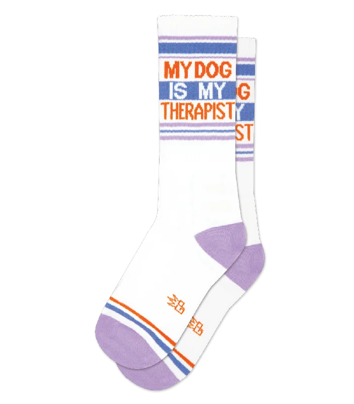 Soft low-cut socks-My Dog Is My Therapist Socks from Gumball Poodle