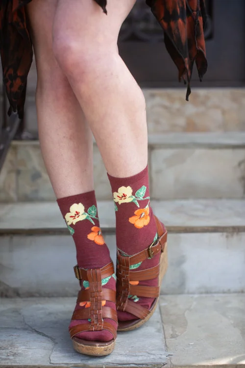 Playful emoji socks-Nasturtiums Crew