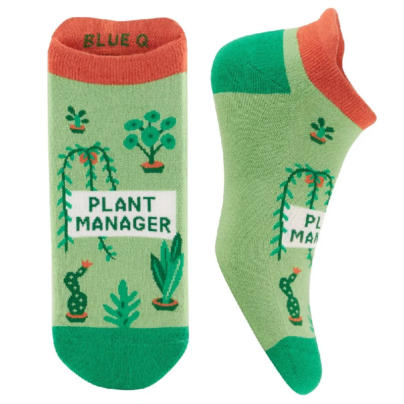 Trendy cotton socks-Plant Manager Women's or Unisex Sneaker Socks [2 Size Options] | BlueQ at GetBullish