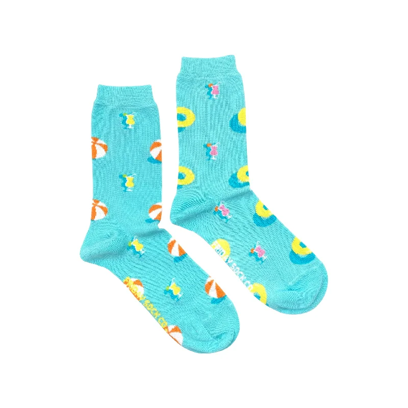 Breathable striped socks-Pool Party Mismatched Socks