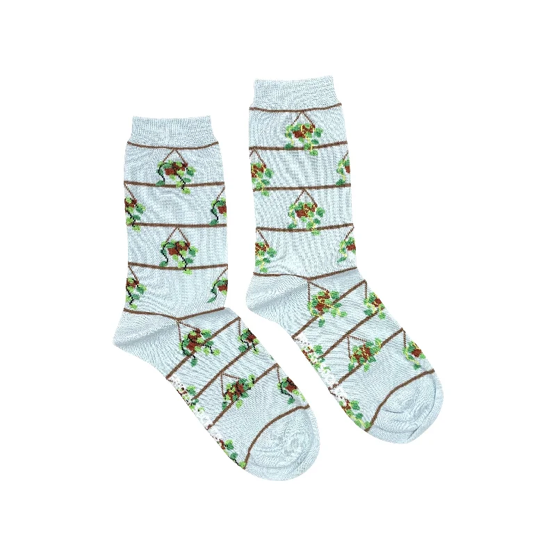 Performance cozy socks-Pothos Plant Mismatched Socks