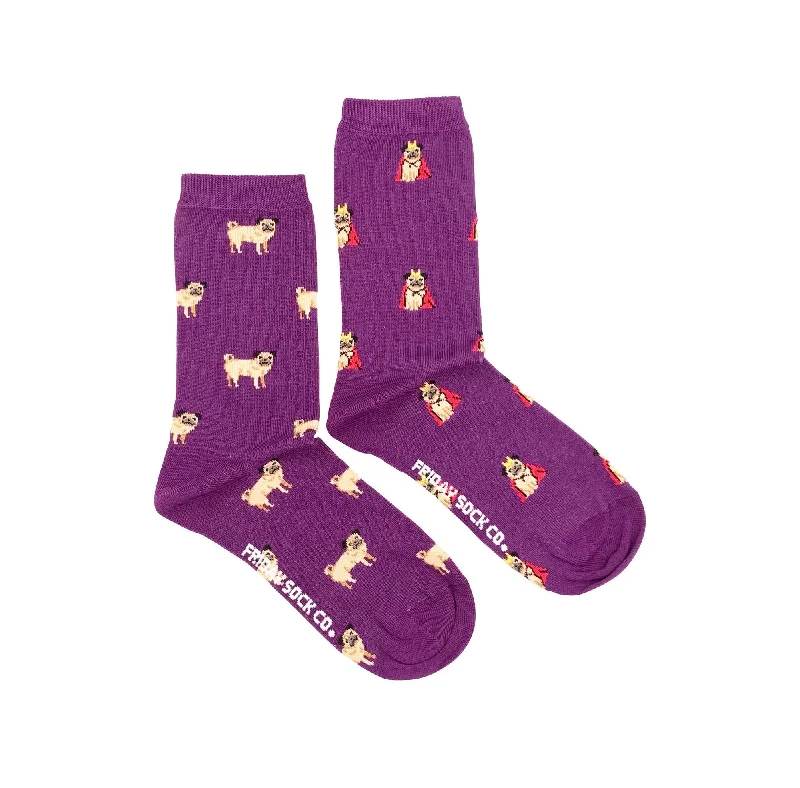 Durable ankle socks-Pug Mismatched Socks