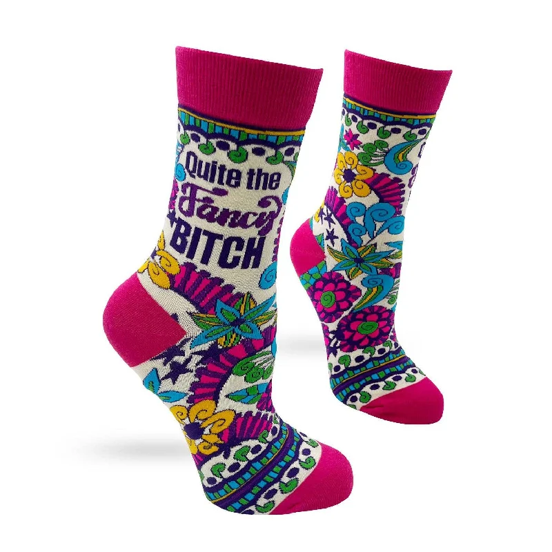 Casual running socks-Quite The Fancy Bitch Ladies' Novelty Crew Socks