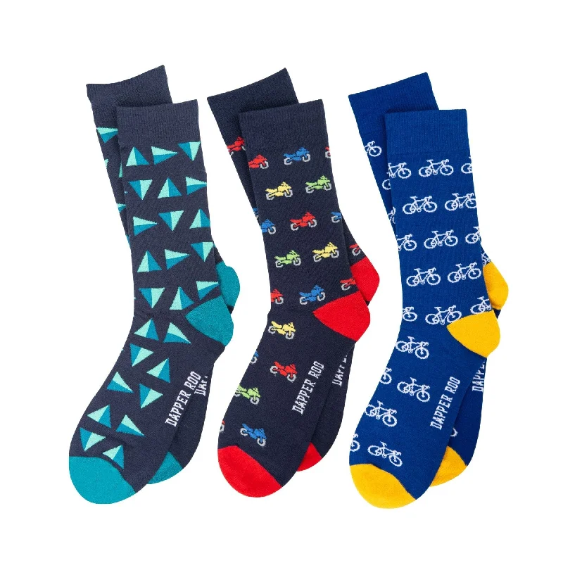 Warm flannel socks-Ride on Socks Gift Set