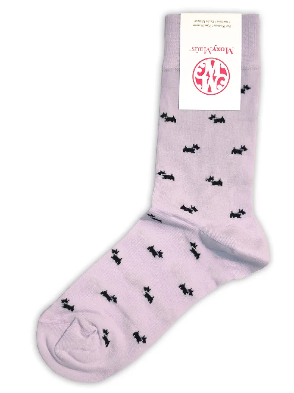 Colorful sports socks-Scotties (Lavender)