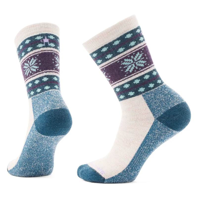 Durable trekking socks-Smartwool Everyday Cozy Snowflake Dream Crew Socks