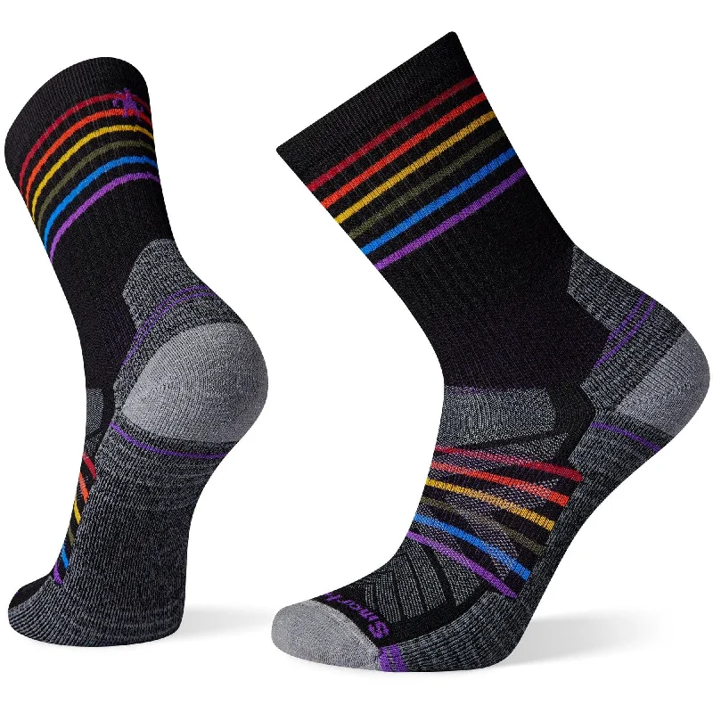 Quirky knit socks-Smartwool Hike Light Cushion Pride Pattern Crew Socks