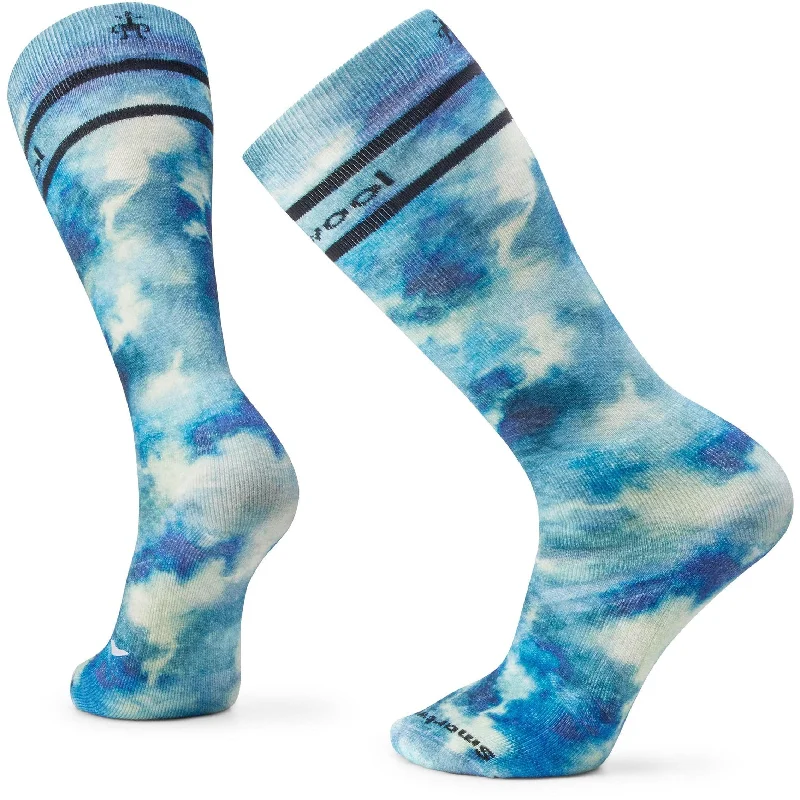 Colorful funky socks-Smartwool Ski Full Cushion Groovy Tie Dye Print Over-The-Calf Socks