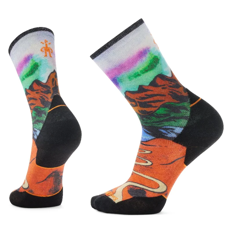 Breathable crew socks-Smartwool Trail Run Singletrack Print Targeted Cushion Crew Socks