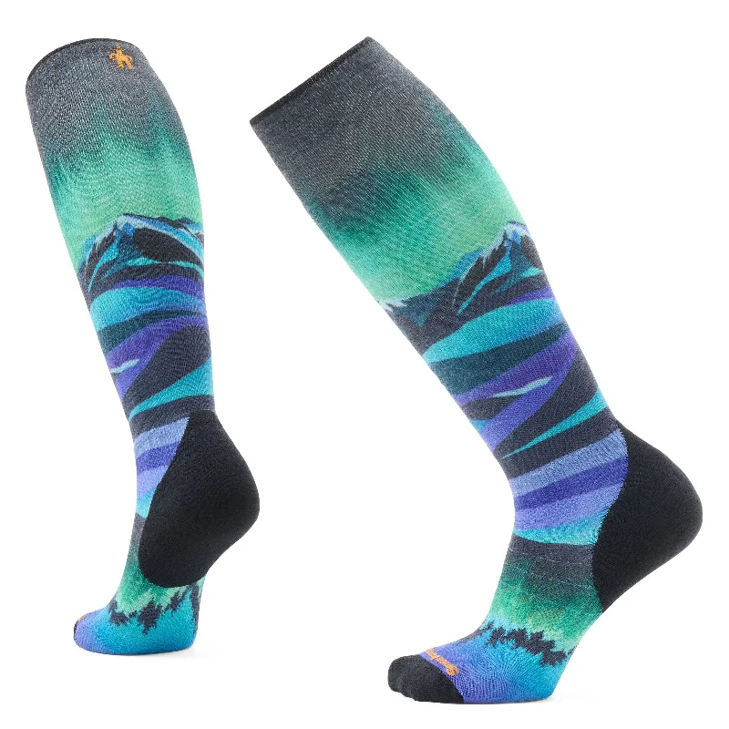 Cozy cotton socks-Smartwool Womens Ski Targeted Cushion Compression Print Over-the-Calf Socks