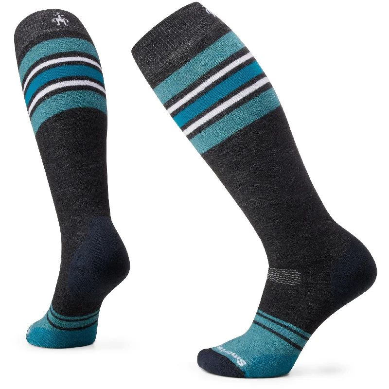 Classic navy socks-Smartwool Womens Snowboard Full Cushion Tube Stripe OTC Socks