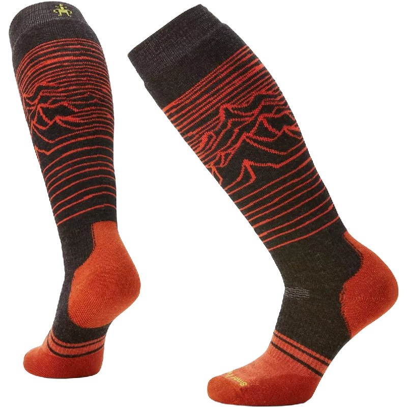 Cushioned knit socks-Snowboard Full Cushion Iguchi Pattern OTC Socks