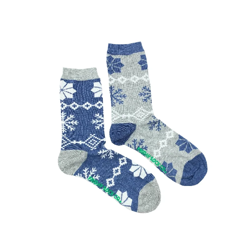 Durable cozy socks-Snowflake Mismatched Socks