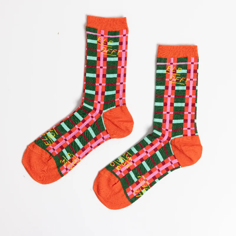 Minimalist running socks-So Freaking Merry Crew Socks - Small