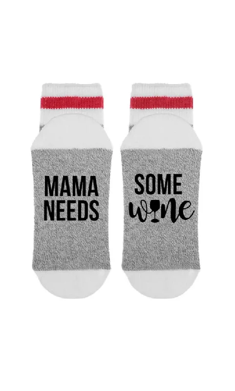 Durable wool crew-SOCK DIRTY TO ME-MAMA NEEDS SOME WINE