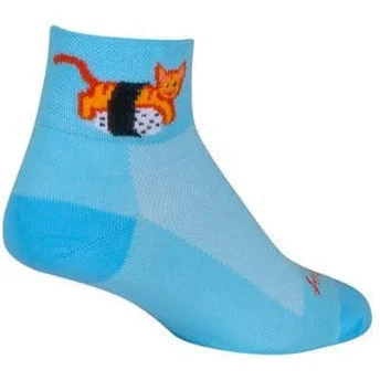 Compression wool socks-SockGuy Womens Cat Fish 2 Inch Micro Crew Socks