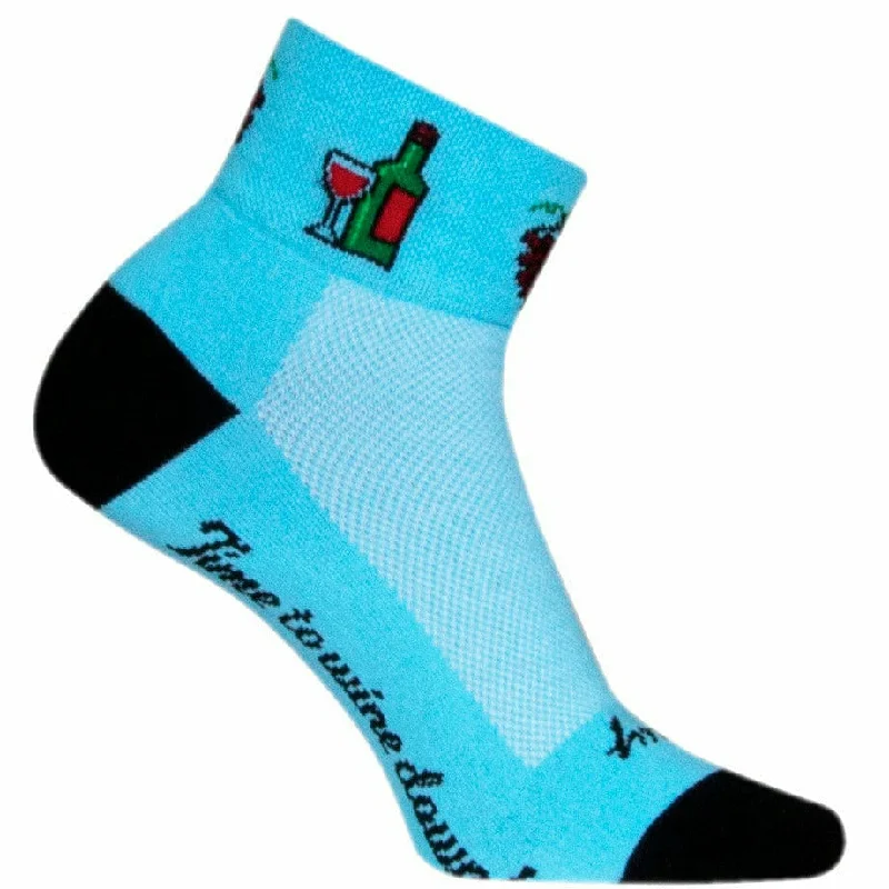 Colorful sports socks-SockGuy Womens Wine Down Classic 2 Inch Crew Socks