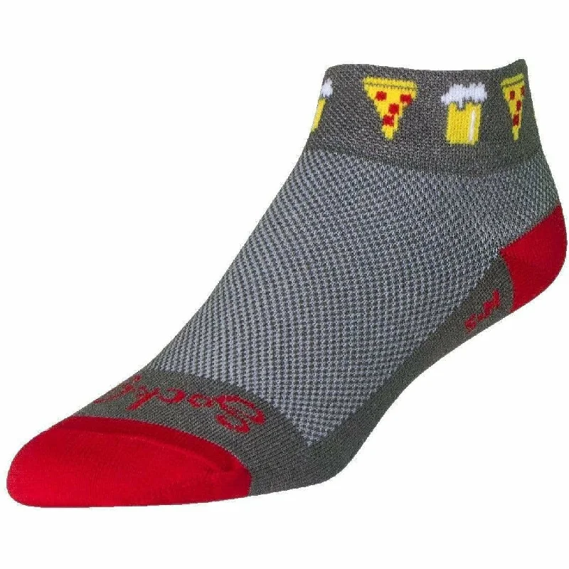 Retro cozy socks-SockGuy Womens Motivate 1 Inch Micro Crew Socks