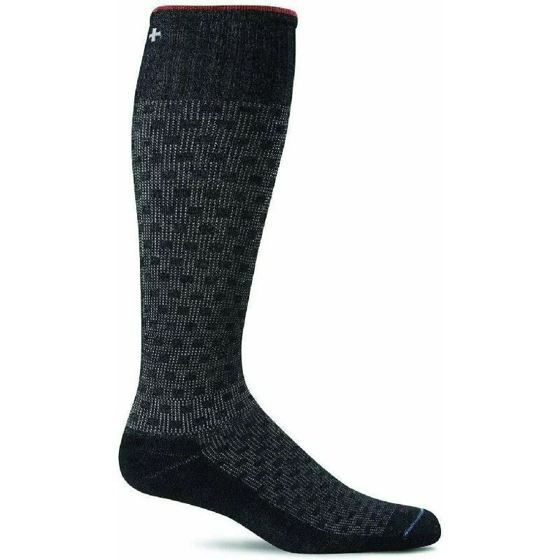 Elegant thermal socks-Sockwell Mens Shadow Box Moderate Compression OTC Socks