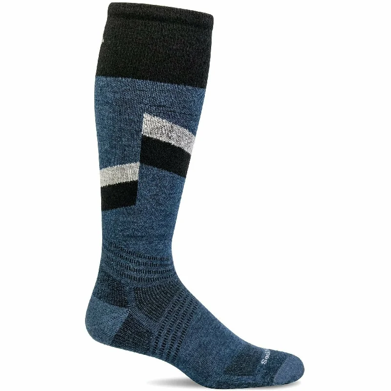 Minimalist floral socks-Sockwell Mens Steep Medium Moderate Compression Socks