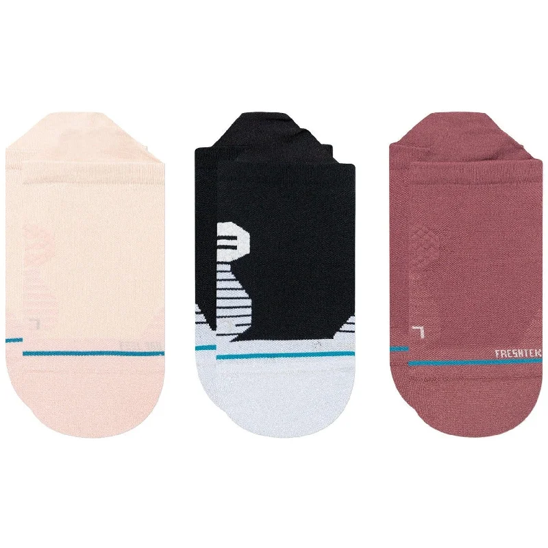 Breathable running socks-Stance Womens Circuit Invisible 3-Pack Socks