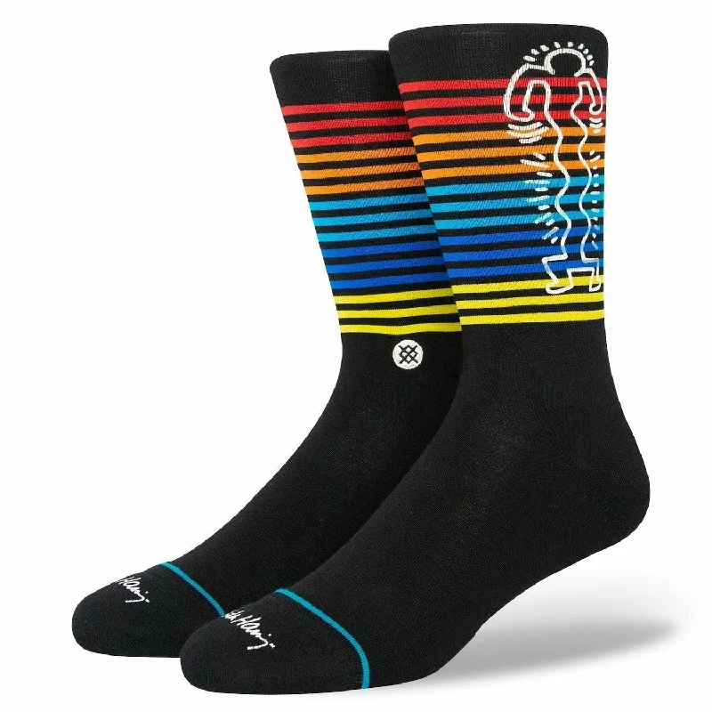 Minimalist striped socks-Stance Wiggles Crew Socks