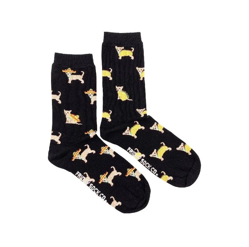 Warm bamboo socks-Taco Dog Mismatched Socks