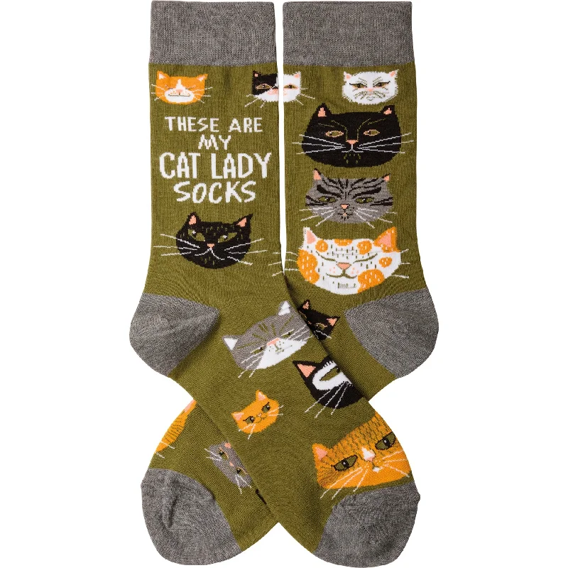 Colorful sports socks-These Are My Cat Lady Socks | Cat Lovers | Unisex