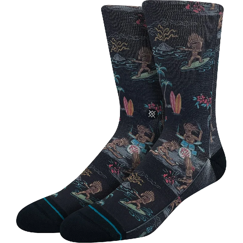 Thin no-show socks-Tiki Rockers