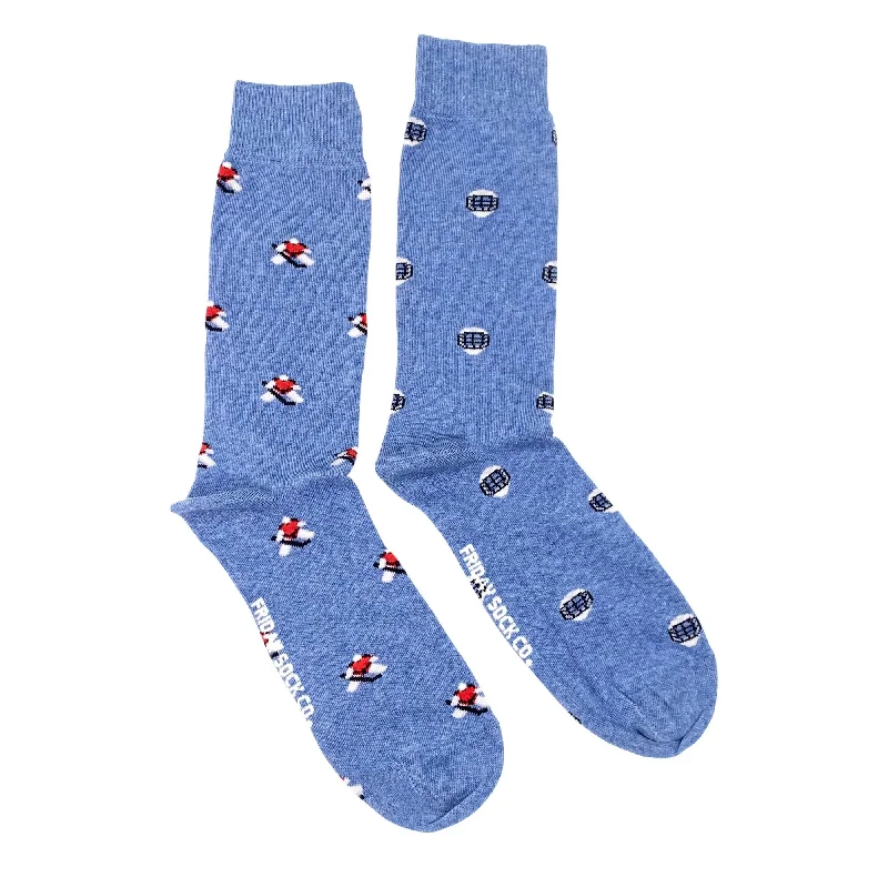 Thermal knit socks-Tiny Hockey Mismatched Socks M