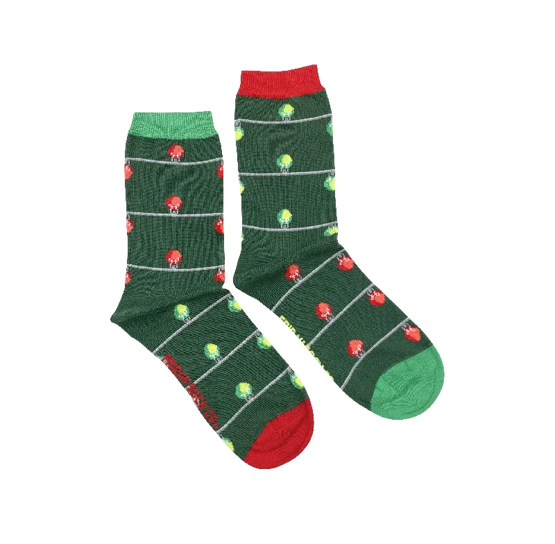 Colorful running socks-Ugly Christmas Lights Mismatched Socks