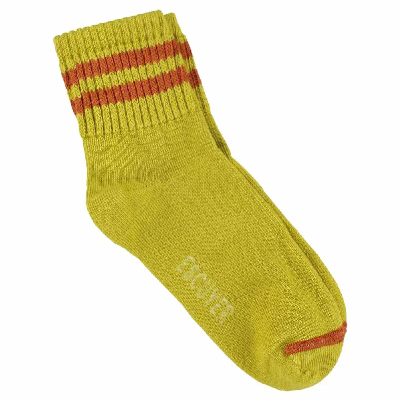 Natural wool socks-Women Ankle Socks Yellow / Orange