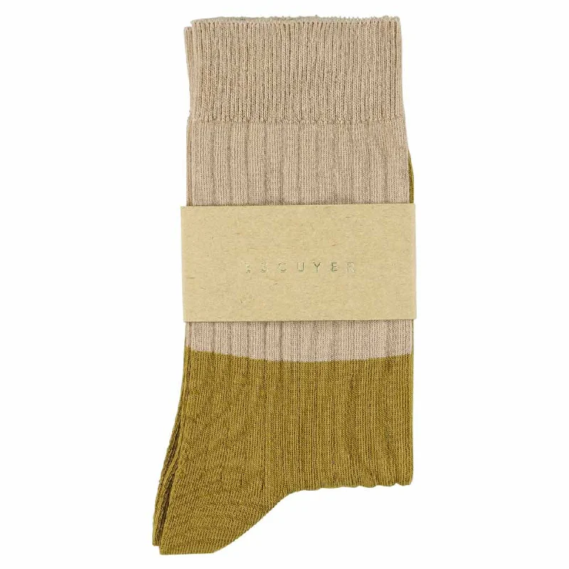 Grip bamboo socks-Women Block Socks - Pink / Gold