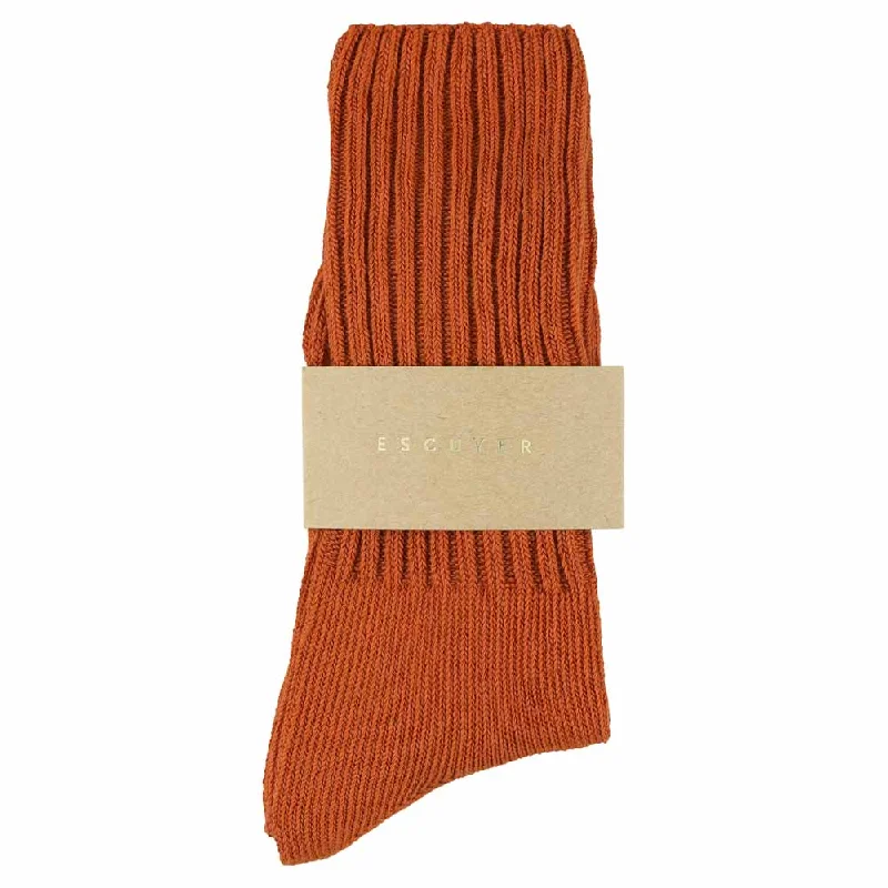 Formal silk socks-Women Crew Socks - Almond