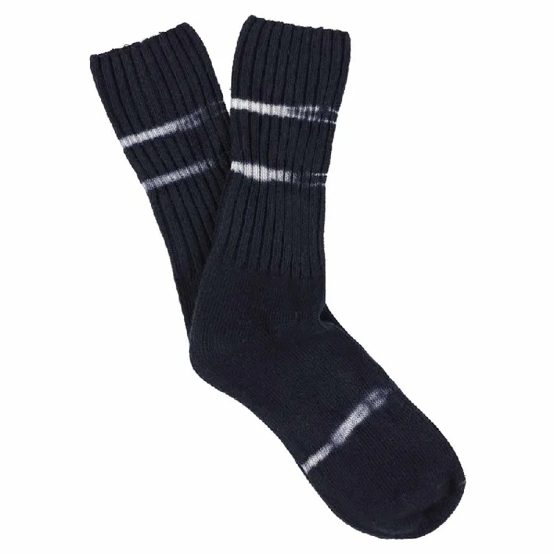 Plush chenille socks-Women Indigo Dyed Socks