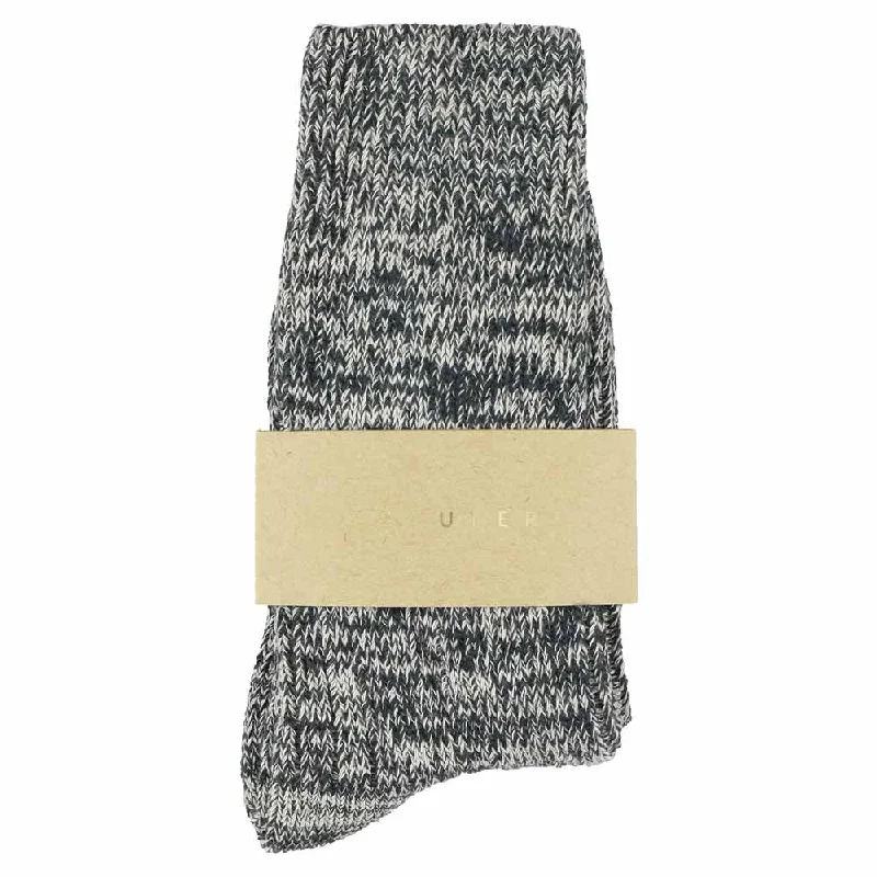 Fuzzy sports socks-Women Melange Socks Dark Blue