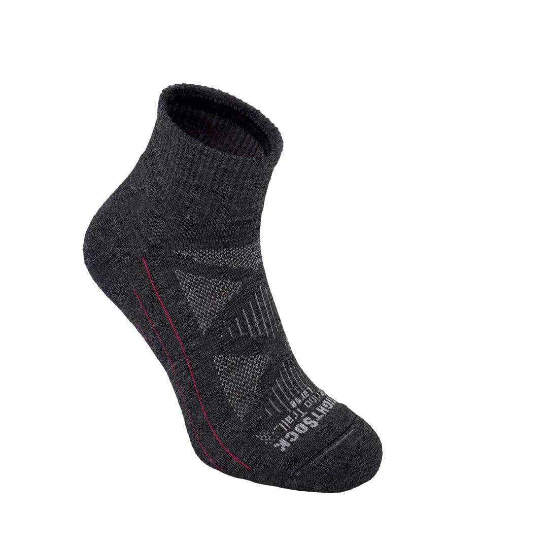 Sporty crew socks-Wrightsock Merino Trail Single Layer Quarter Socks