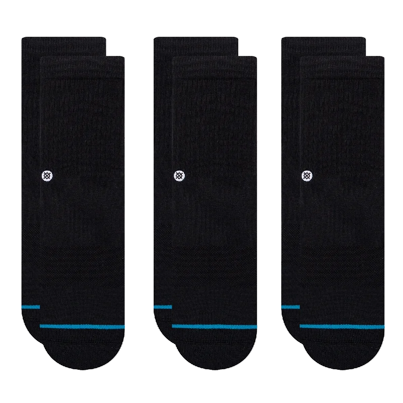 Durable knit socks-Youth Icon Crew Socks 3 Pack