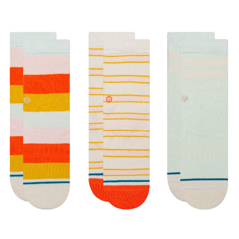 Athletic striped socks-Youth Kick Back 3pk