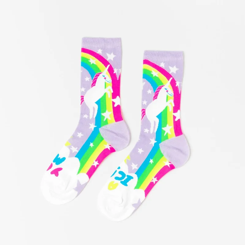 Casual white socks-You Are Magic Crew Socks - Small