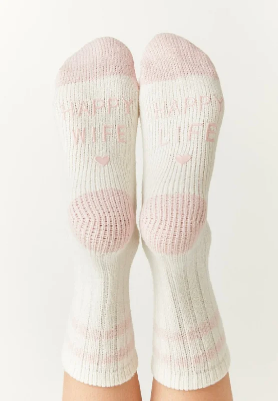 Fuzzy hiking socks-ZSUPPLY HAPPY WIFE RIB SOCKS