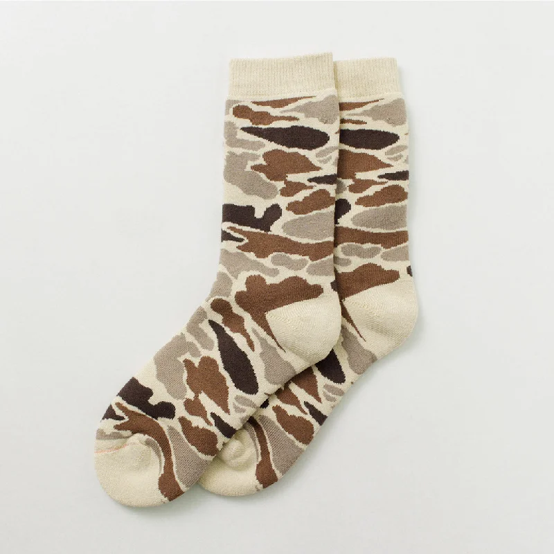 Breathable wool socks-ROTOTO / R1339 Pile camo crew socks