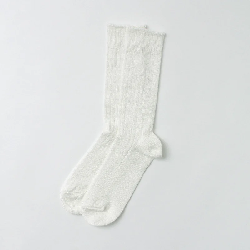 Cute puppy socks-ROTOTO / R1461 linen cotton ribbed socks