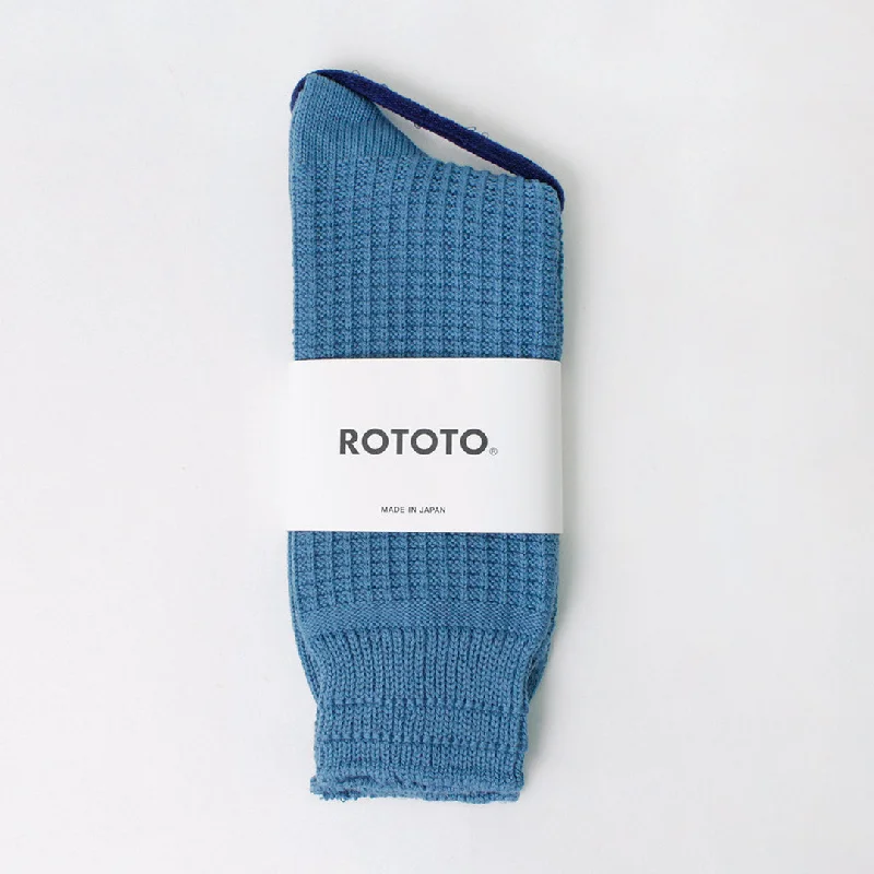 Bright wool socks-ROTOTO / Cotton Waffle Crew Socks