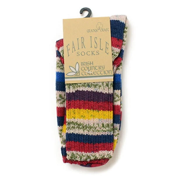 Warm running crew-GRANGE CRAFT / Fair Isle Wool Socks