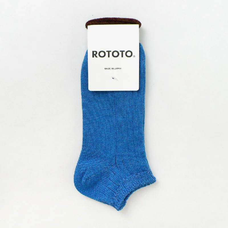 Durable wool crew-ROTOTO / Linen Cotton Rib Socks Short