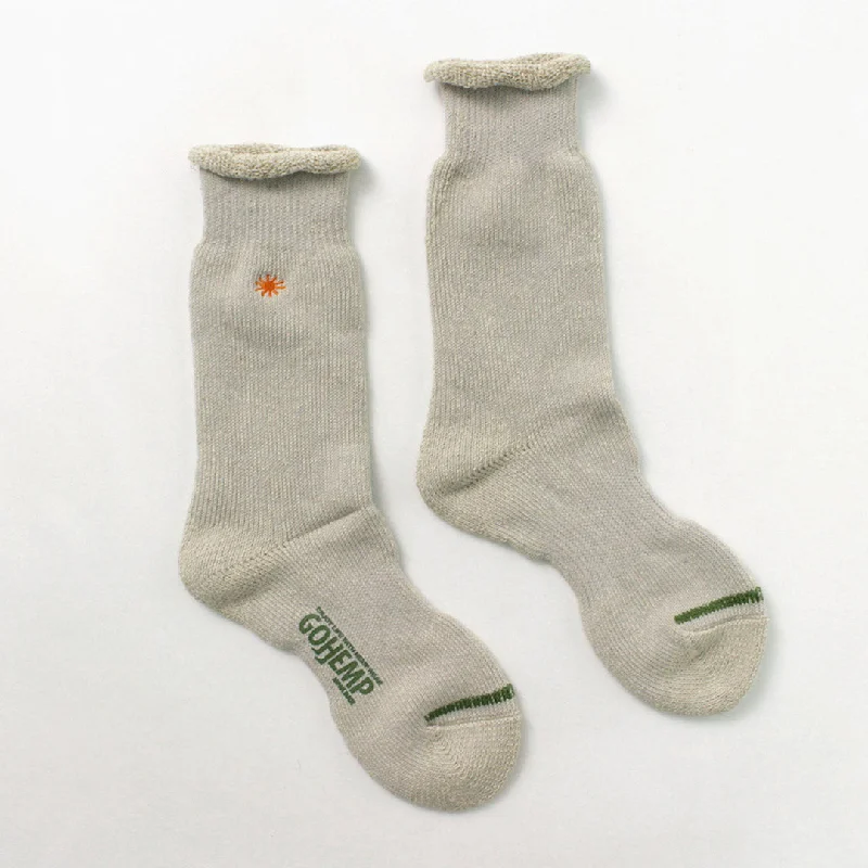 Thin holiday socks-GOHEMP / Low Gauge Pile Crew Socks